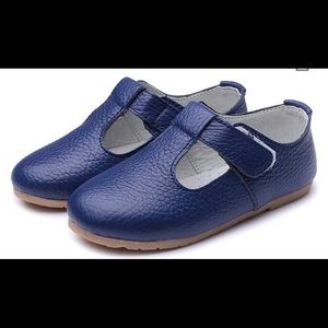 Toddler blue leather Mary Janes